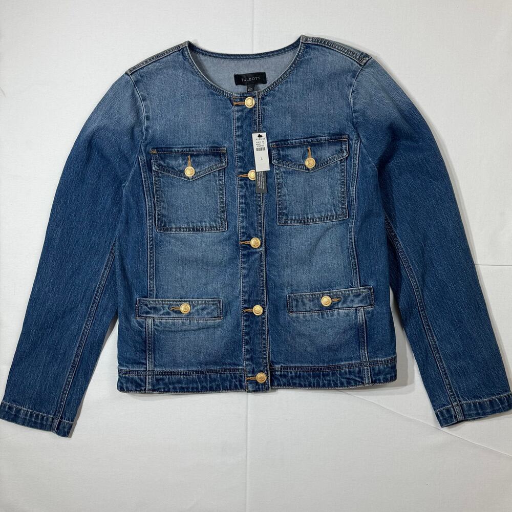 Talbots Women’s Denim Utility Jacket – Size L
